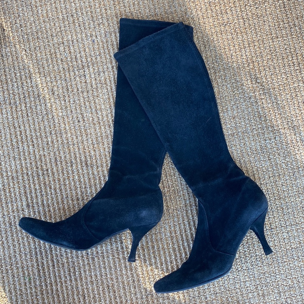 Stuart Weitzman Black Suede Boot